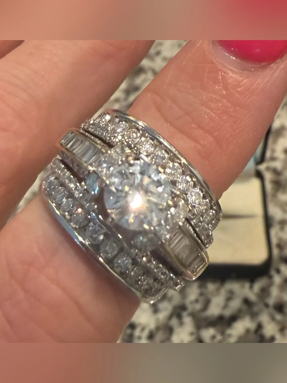 Diamond Bridal Set 14kt & 18kt appraised at $10,500